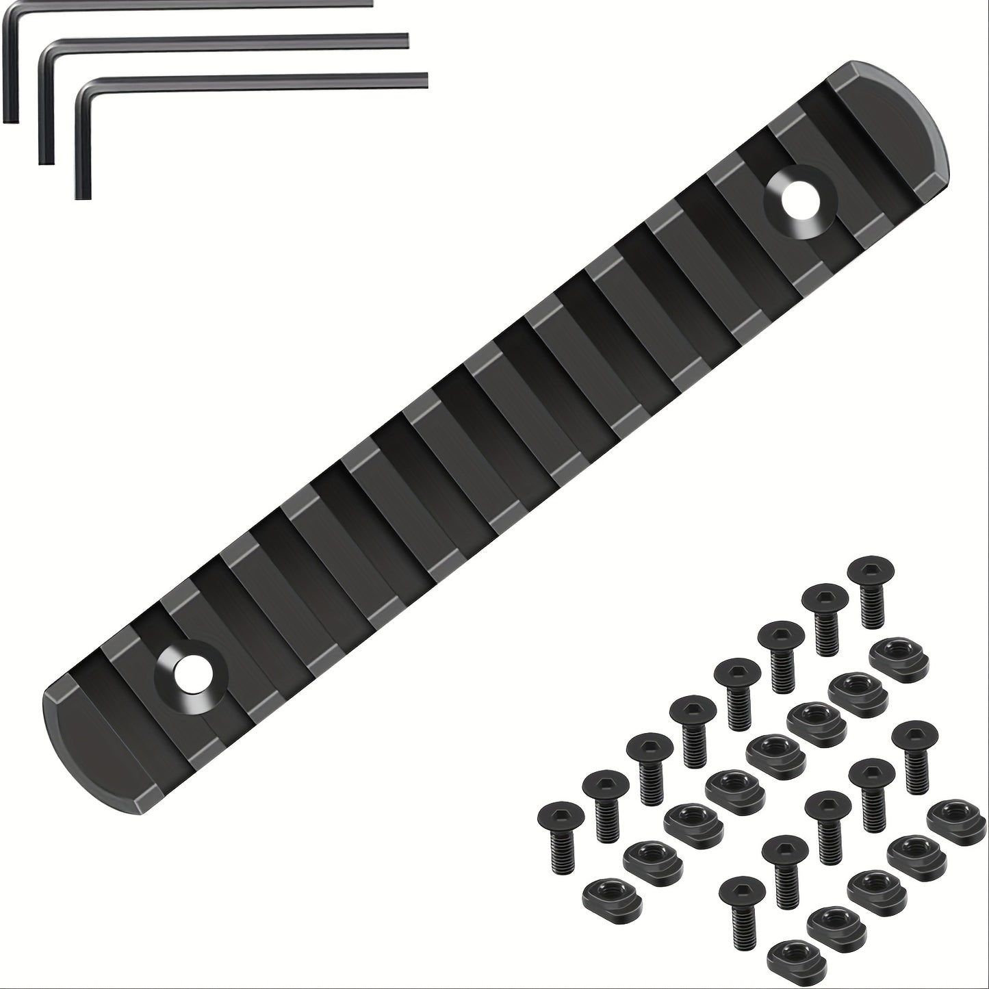 10 Pack Single Mloc Picatinny Rail Set