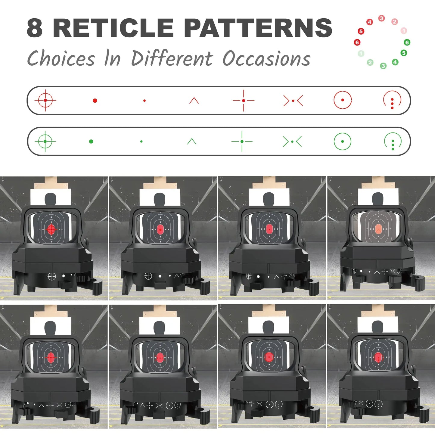 Vector Optics Omega 8 Reticle Red Dot Sight