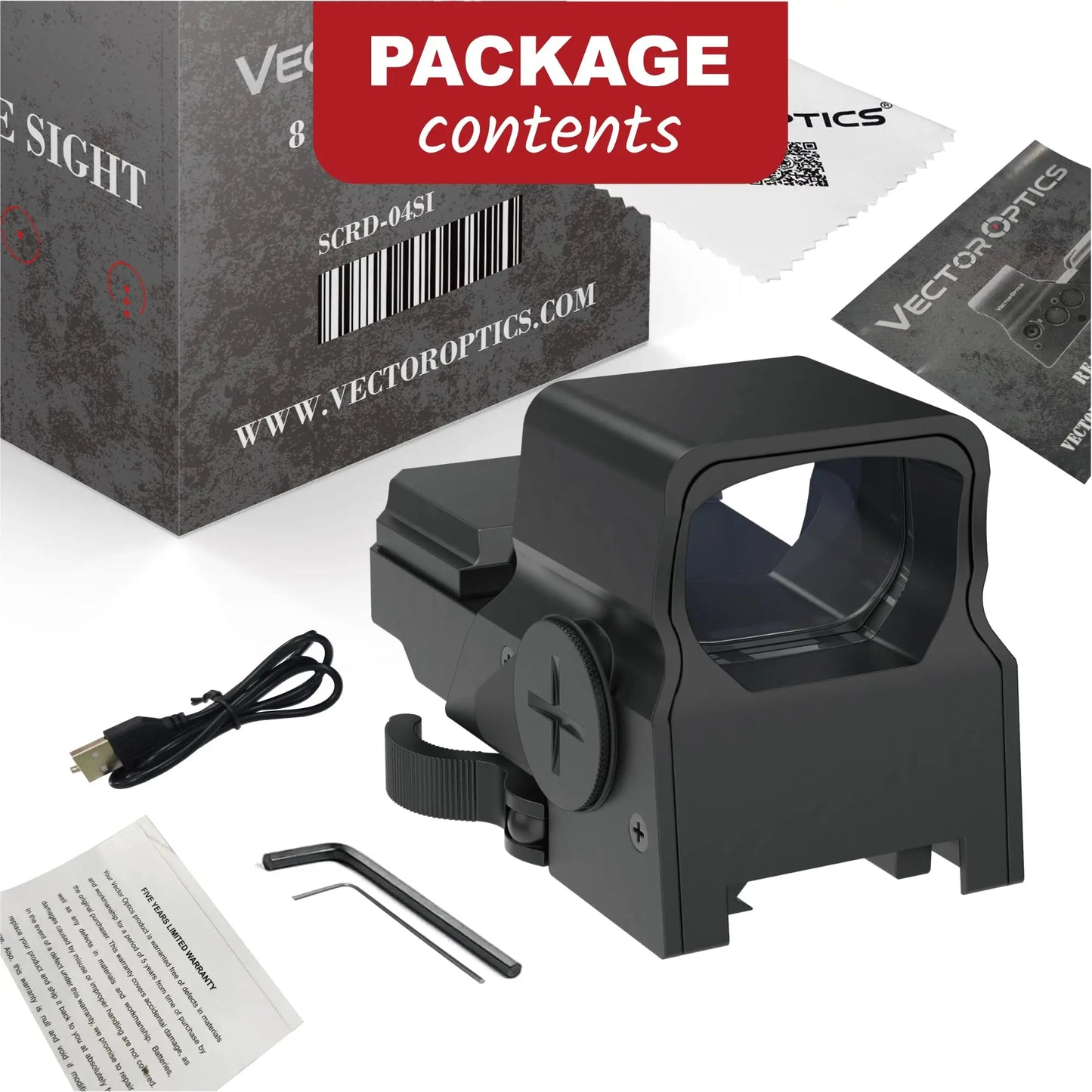 Vector Optics Omega 8 Reticle Red Dot Sight