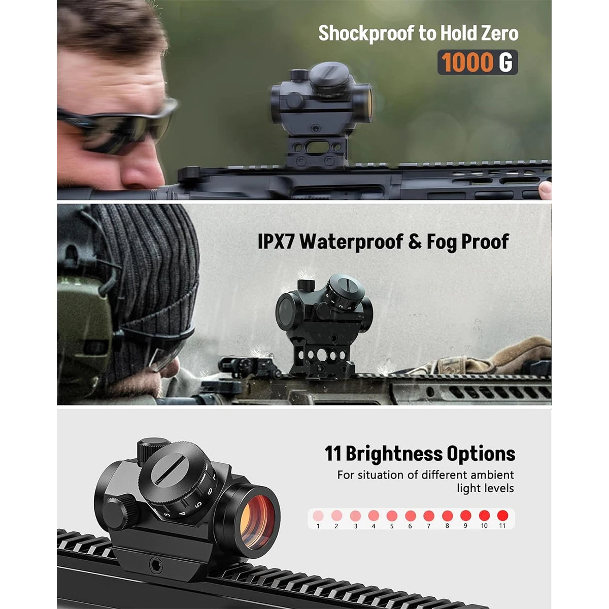 2MOA Red Dot Sight 1x25mm