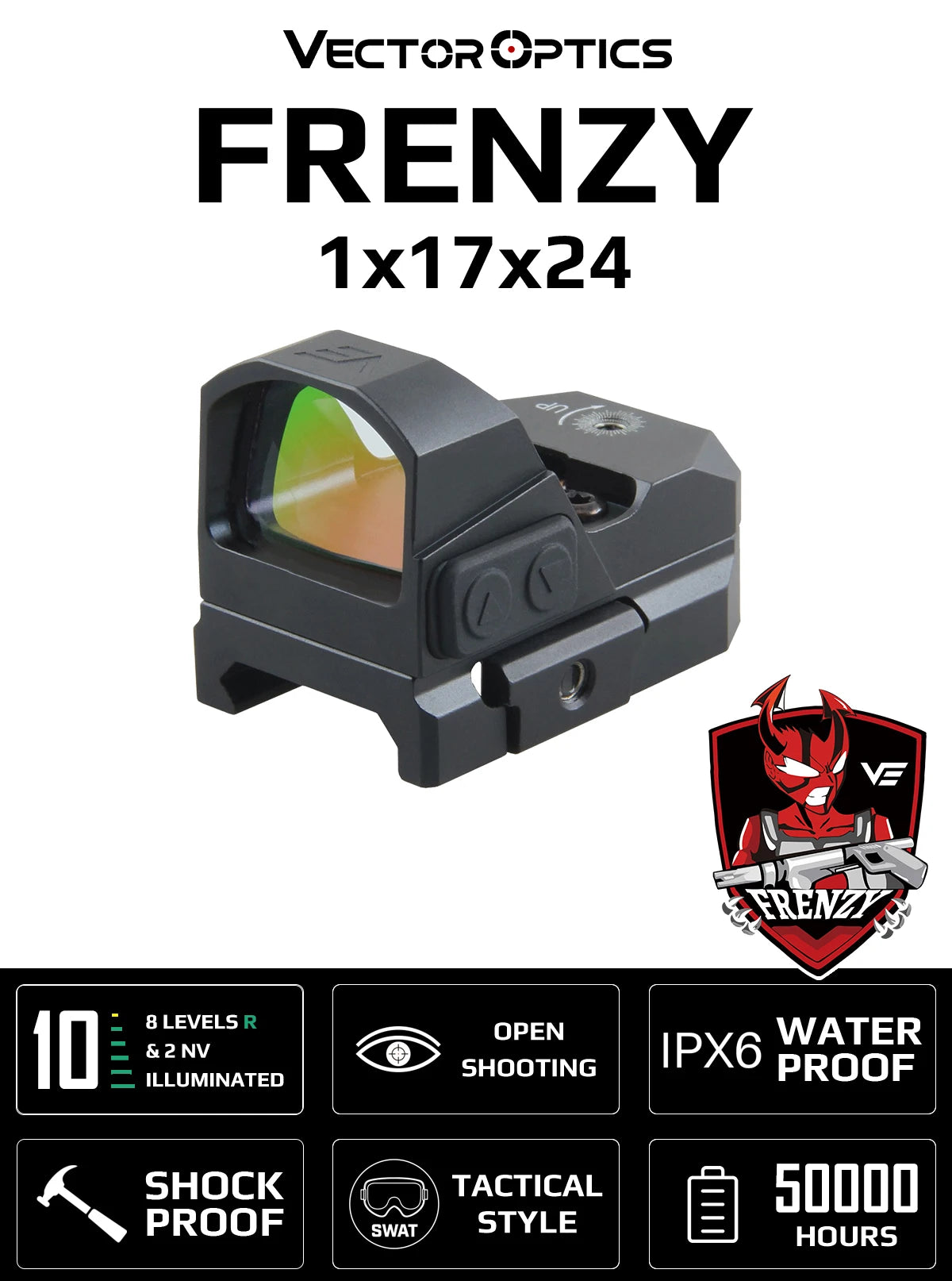 Vector Optics Frenzy 3MOA Red Dot Sight