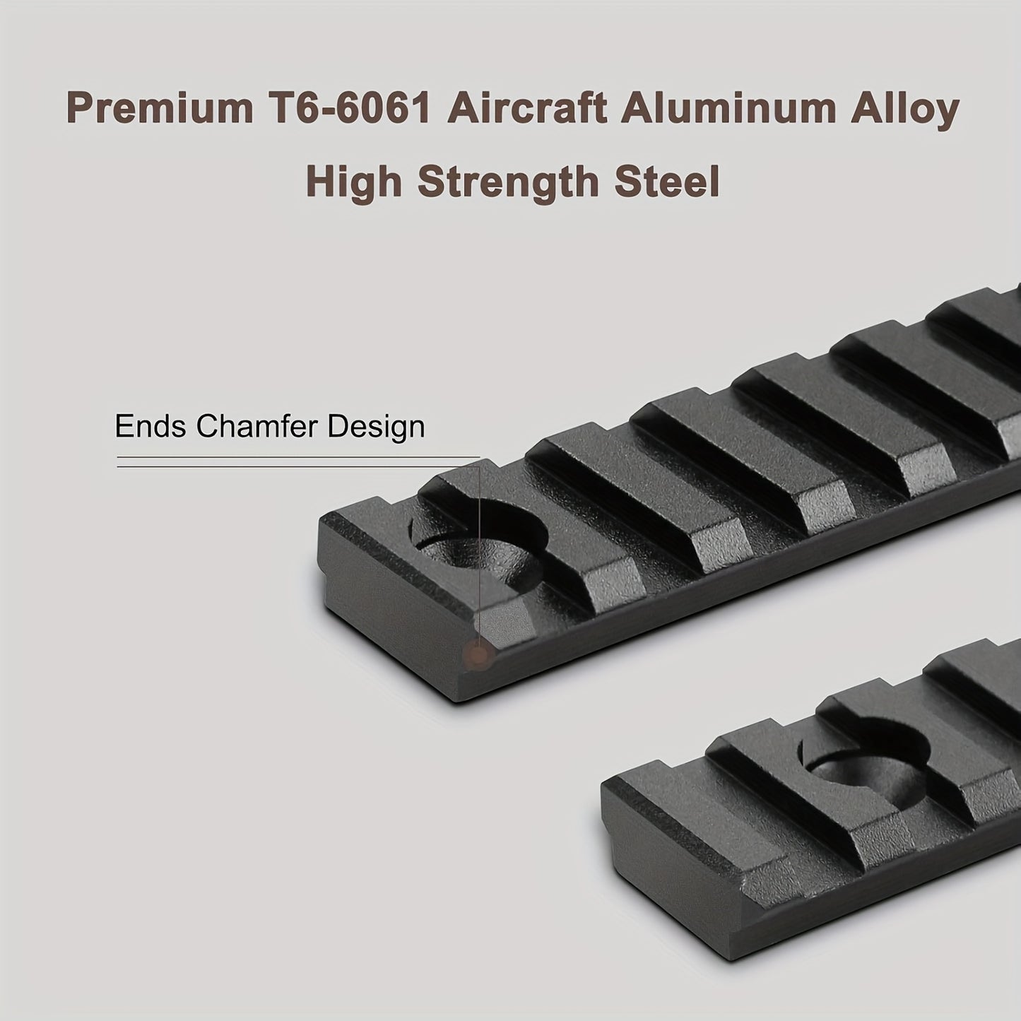 10 Pack Single Mloc Picatinny Rail Set